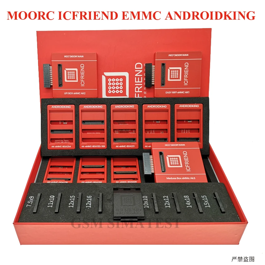 Адаптер MOORC ICFRIEND eMMC ANDROIDKING 13 в 1 для Z3X легкий Jtag Plus UFI box Medusa Riff Box | Мобильные