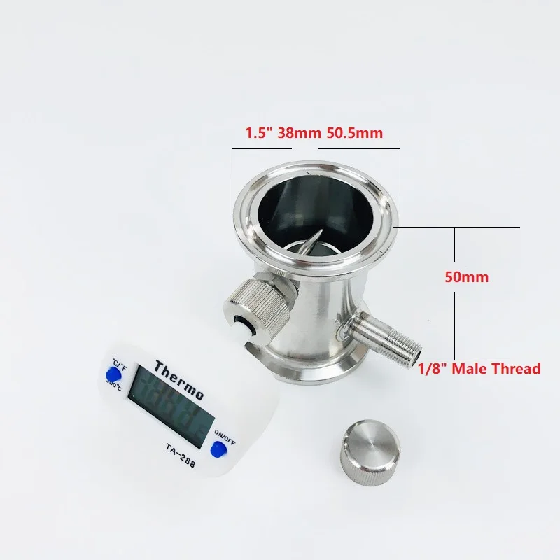 Модуль исправления OD50.5 1 5 дюйма (38 мм) с наружной резьбой 1/8 и соской термометра