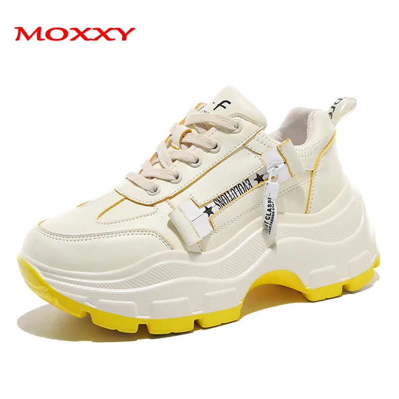 beige chunky sneakers womens