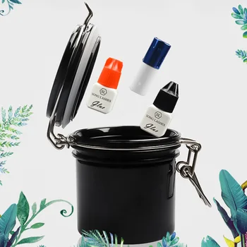 

Eyelash Glue Storage Tank Activated Carbon Individual Adhesive Stand Sealed Jar Makeup Tool Eyelashes Extension Jar Container