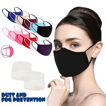 

10PCS Adult Reusable Face Mask 20PCS Filter Windproof Face Shield Cloth Breathable Mouth Mask Washable Face Shield mondmaskers