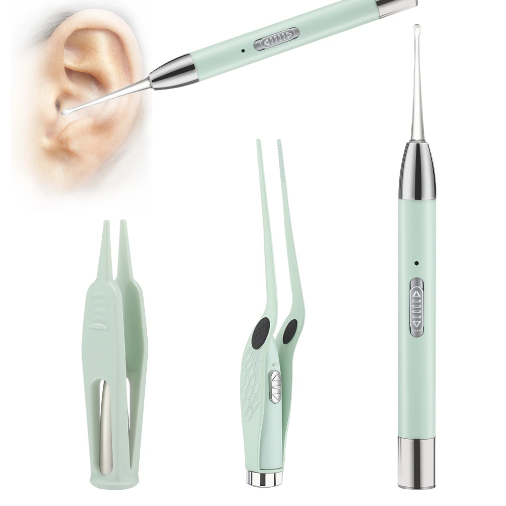 Ear Pick Set Luminous Ear Spoon Tweezers Nose Clip Ear Wax Removal Tool