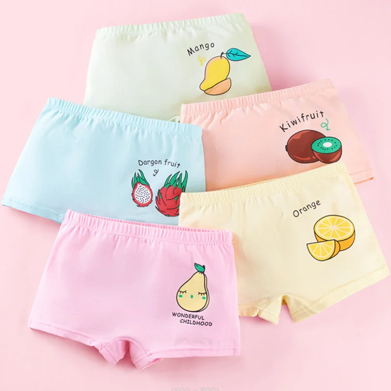 5pcs/set Baby Girls Panties Cotton Kids Underwear for Baby Cute Print Briefs  2-10Y Children's Clothing - AliExpress