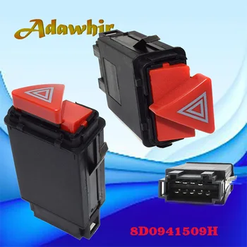 

High Quility 8D0941509H for AUDI A4 B6 B7 9Pin Hazard Emergency Light switch Car Hazard Warning Indicator Flasher Relay Button