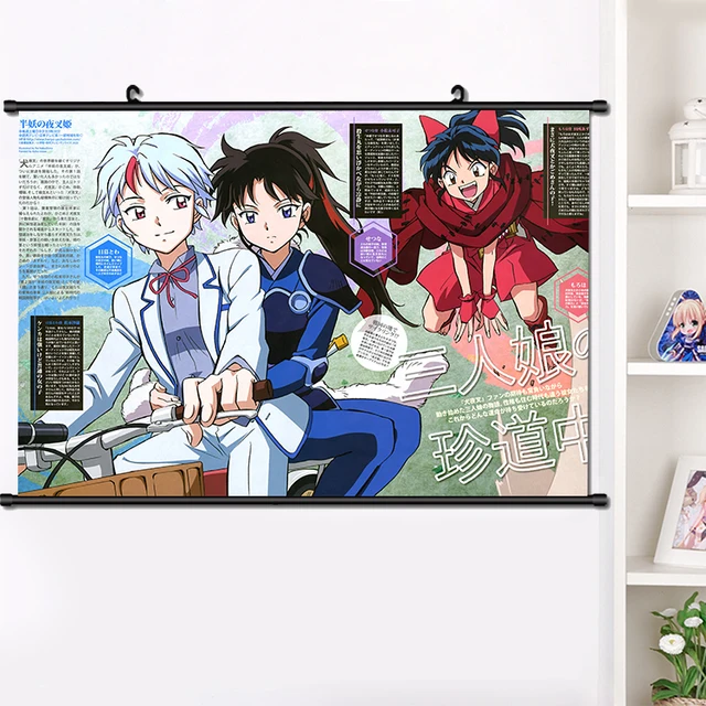 Anime Yashahime: Princess Half-Demon Hanyou no Yashahime Setsuna Moroha  Wall Scroll Mural Poster Otaku Home Decor Collection