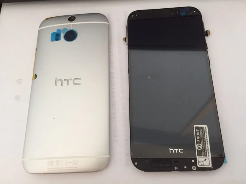 

white~Original Full LCD Display Screen Assembly With Frame +Back housing case +sim Card Tray For htc One M8 Free Shipping