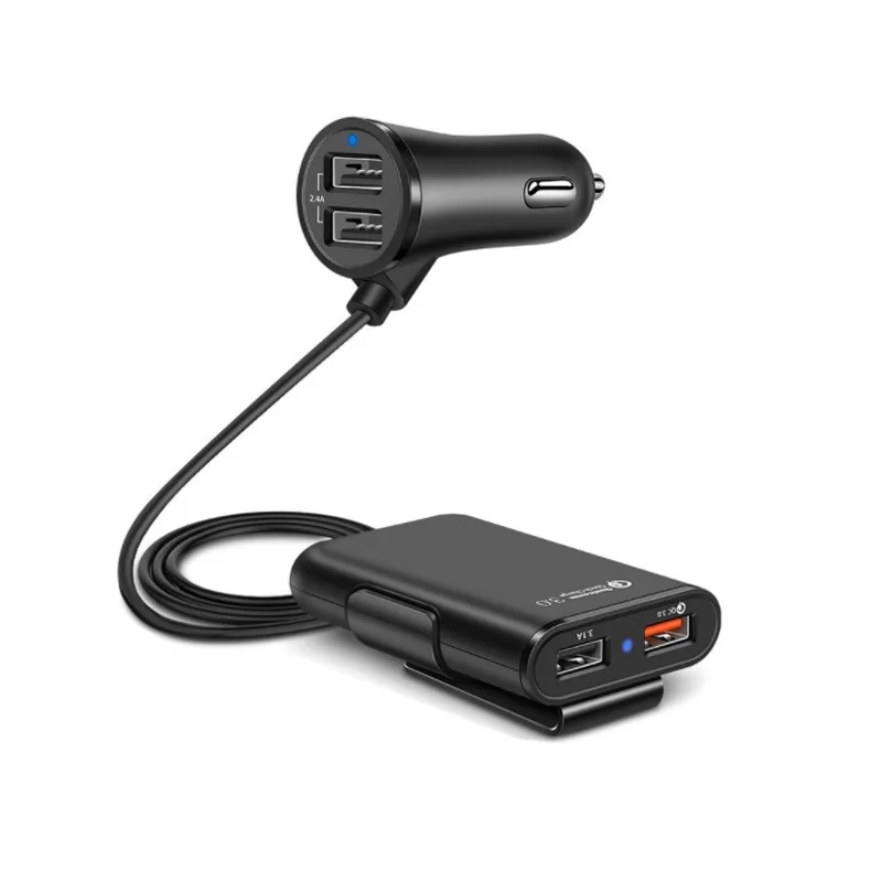 Мульти USB порт QC 3 0 зажим для заднего сиденья автомобильное зарядное устройство