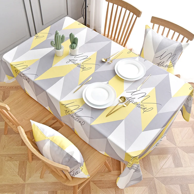 

Nordic tablecloth fabric cotton linen waterproof oil-proof wash-free rectangular table table mat tablecloth desk