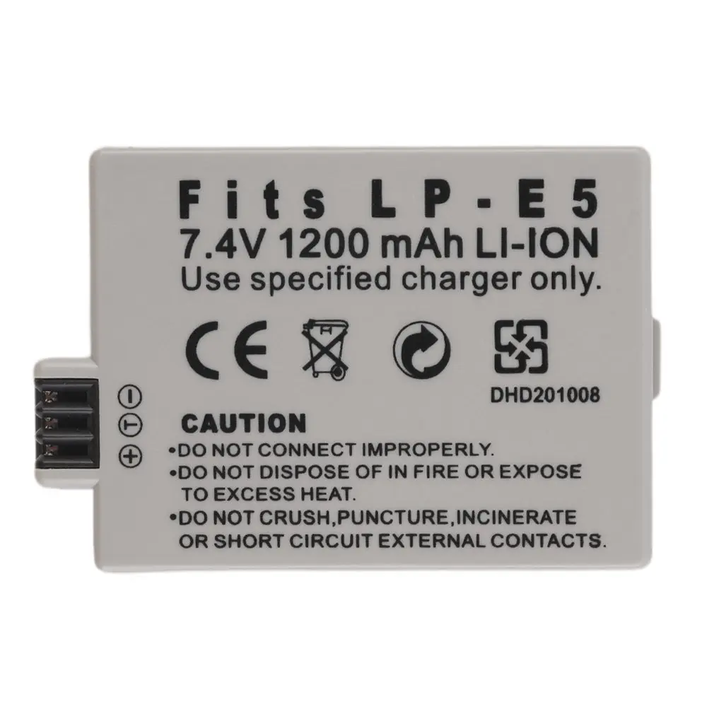 1 шт. LP-E5 LP E5 LPE5 Аккумулятор 7,4 в 1200 мАч Камера аккумуляторная батарея для CANON 450D 500D 1000D EOS Rebel T1i XS XSi цифровая зеркальная камера
