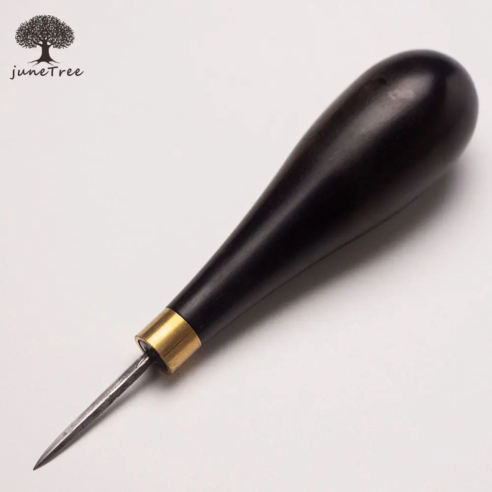 High Quality Good Stitching Awl With Diamond Lade Leather Wood Handle