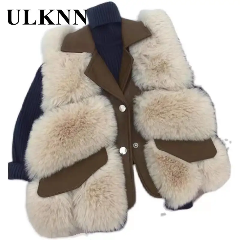 

Girls Fashion Waistcoat Children Vest Coat Imitation Faux Fur Kids Pu Leather Jacket New Warm Child Outwear Teen Clothing