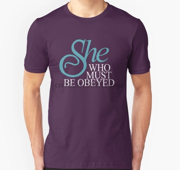 Мужская футболка She Who Must abeyed унисекс футболка wo Мужская футболка тройники топ