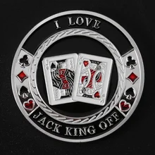 

Las Vegas Texas Poker JKLOVE Commemorative Coin Color Silver Coin Collection Souvenirs Challenge Coin