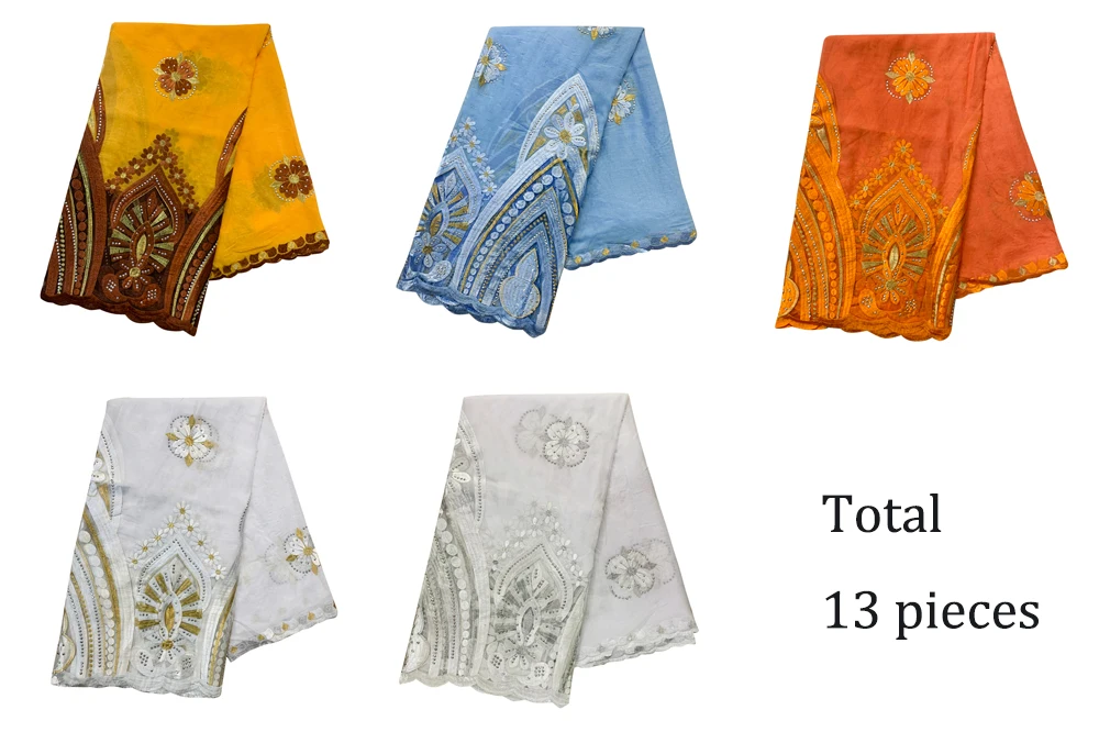 2021 New Fashion Scarf For Muslim Women Embroidery Diamonds Cotton African Hijab Dubai Turkey Islam 210x110cm 11 Psc ShawLes-008