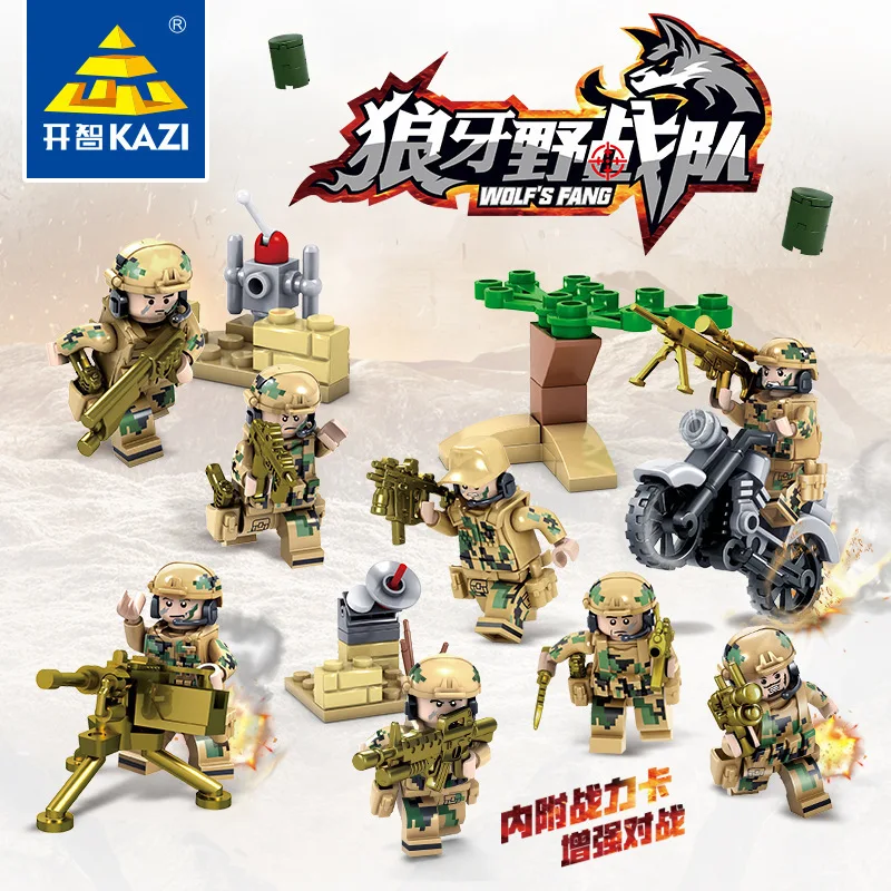 

KAZI Ky82015-16 Spike Field Team 16-Military SWAT Building Blocks Were Children'S Educational Assembled Toys