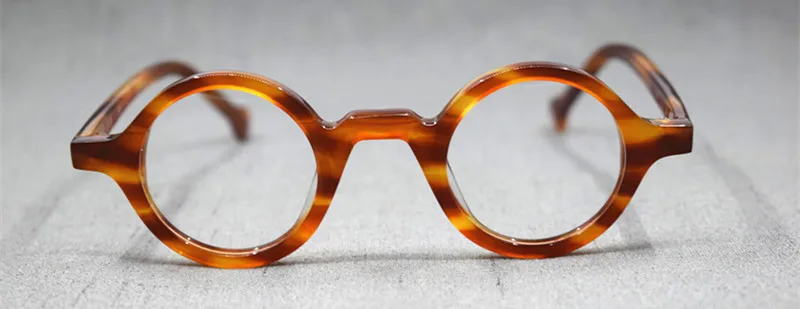 Новинка Джон Леннон стиль винтаж для мужчин круглые деревянные оптические оправы для очков ручной работы прозрачные линзы Ретро оправа для очков De Sol