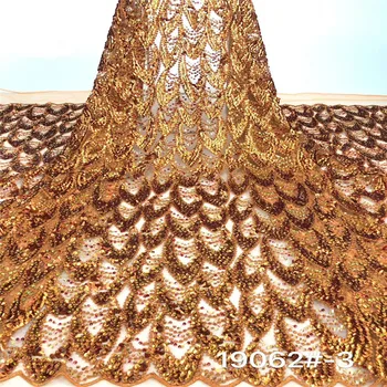 

Latest African Sequins Lace Fabric 2020 Nigerian French Tulle Lace with Sequin Embroidery Lace Fabric for Women Dresses xb82-836