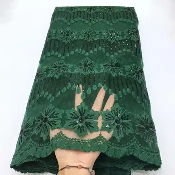 

Cheap turquoise African Lace Fabric 5Yards Guipure Lace Fabric High Quality African Cord Lace Fabric For Wedding Dress FY121