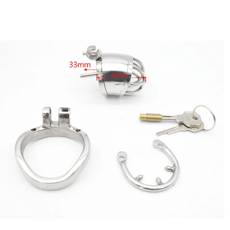 Chaste Bird Male Stainless Steel Cock Cage Penis Ring Chastity Device with Stealth New Lock Adult