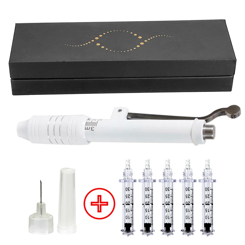 0.3 white pen kit2 Горячая Распродажа, 0,3 мл, ручка с гиалуроном, черная ручка с гиалуроновой кислотой, наполнитель для губ, инъекционная ручка, массажный распылитель, ручка, шприц для воды против морщин, игла - Цвет: 0.3 white pen kit2