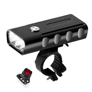 

L2/T6 Bicycle Light USB Rechargeable 5200mAh Power Bank Bike Light Waterproof Cycling LED Headlamps Taillight Optional