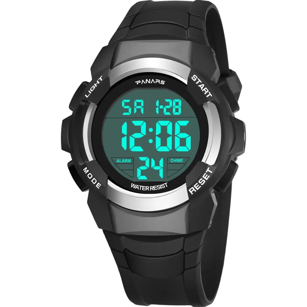 RGTOPONE светящиеся электронные часы для плавания водонепроницаемые спортивные студенческие цифровые часы с ЖК-дисплеем мужские наручные