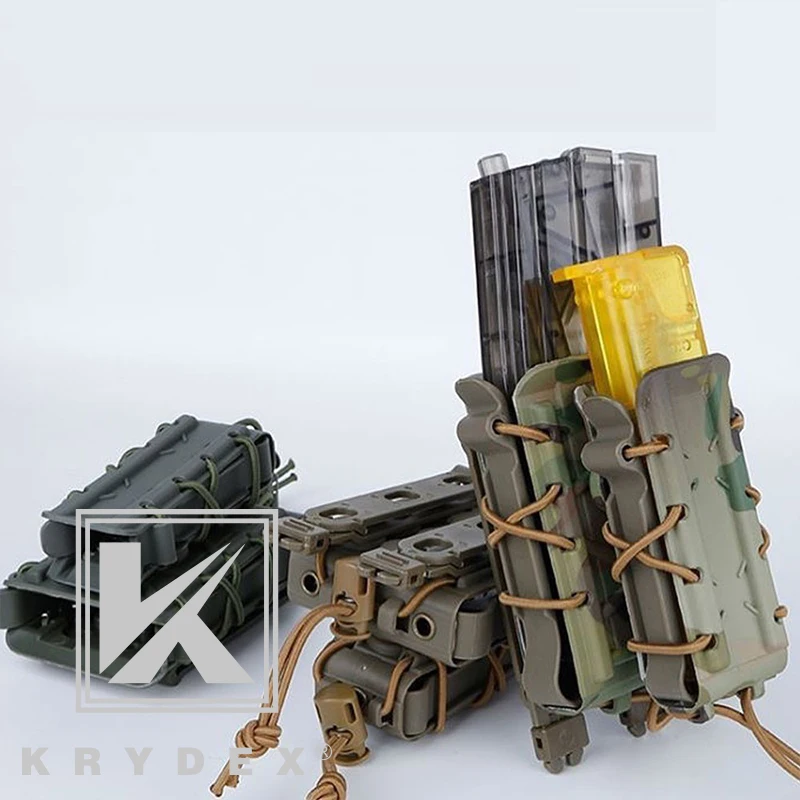 KRYDEX 9 мм Пистолет подсумок тактический MOLLE+ ремень петли маг держатель Fastmag Перевозчик для охоты стрельба страйкбол