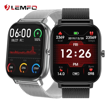 

LEMFO DT35 Smart Watch 2020 Support Bluetooth Call 24-Hour Heart Rate Monitor ECG Smartwatch Men DIY Watch Face For Android GTS