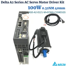 

Delta A2 100W ASD-A2-0121-M ECMA-C10401GS AC Servo Motor Drive Kit Canopen 0.1KW 0.32NM 3000rpm 40MM with 3m Cable New in box