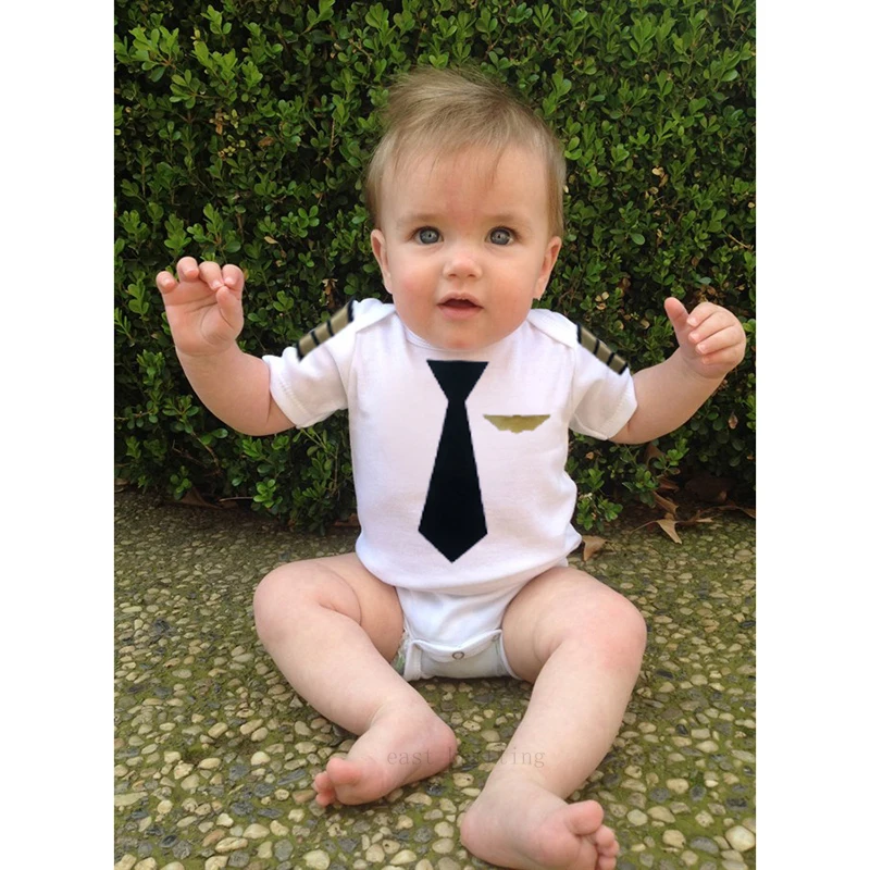Baby Pilot Onesie Bodysuit for Kids Cute Newborn Romper Outfits Baby Grow for Infant Toddler Boys Girls Clothes