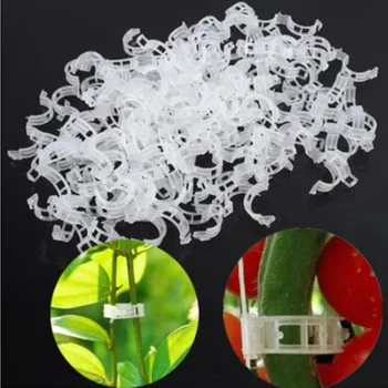 

50/100pcs Plant Support Clips For Tomato Hanging Trellis Vine Connects Plants Protection Greenhouse Vegetables Garden Ornament