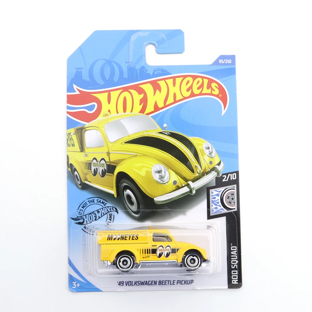 Hot Wheels 95/250 ‘49 Volkswagen Beetle Pickup Yellow Mooneyes Rod Squad 2/10 