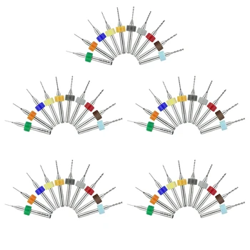 

50Pcs PCB Drill Bits Set Spiral Flute 0.3mm-1.2mm for Print Circuit Board Stone Jewelry CNC Engraving (5Pcs Each)