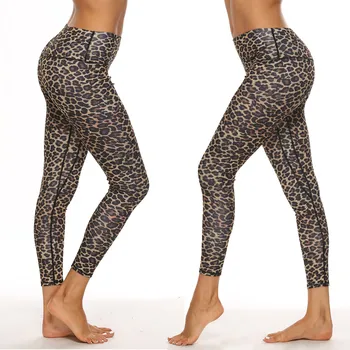

Leggings Sport Women Fitness Yoga Pants Women Leopard Cheetah Print Pocket High Waist Seamless Casual Yoga Pants Tights Pants