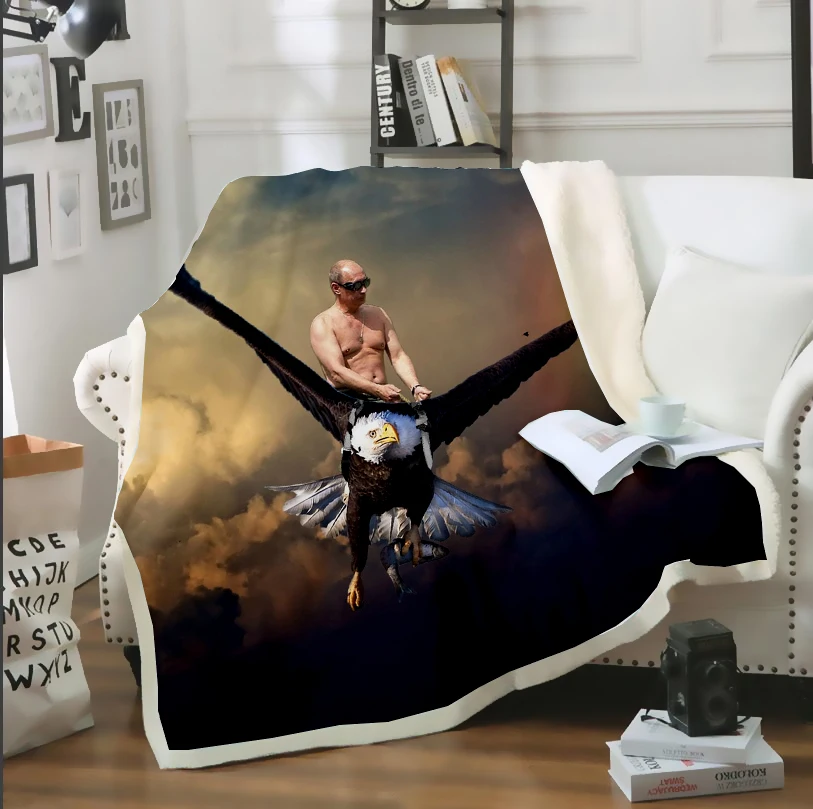  Funny Putin Game of Thrones Alpaca 3D Print Thin Sherpa Blanket Bedspread Throw Blanket Bed Sofa Do