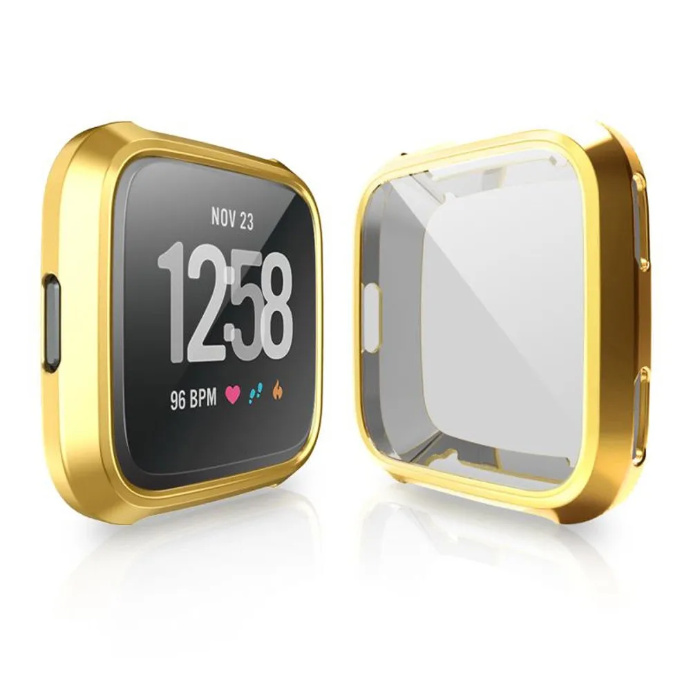 1 шт ультра-тонкий мягкий защитный силиконовый чехол из ТПУ Для Fitbit Versa мягкий чехол анти-осень полное покрытие защита экрана