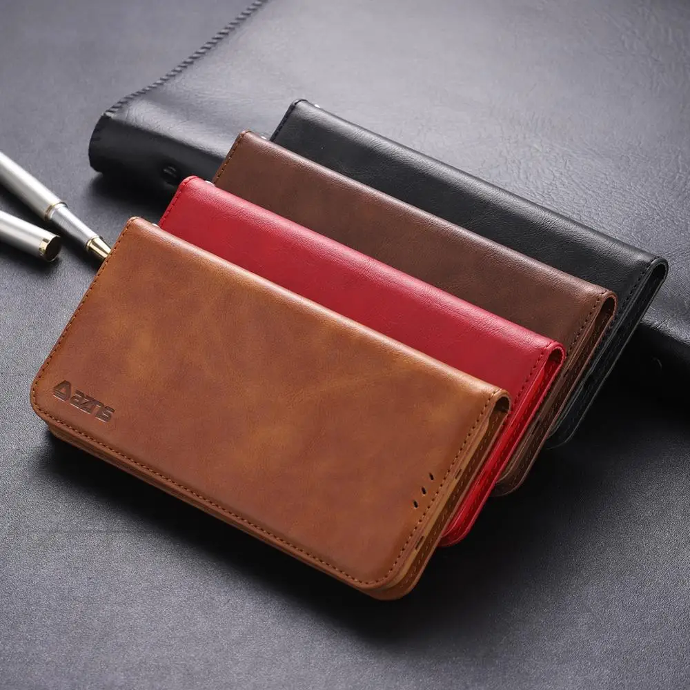 Azns Wallet Phone Case For Huawei Honor 20 Pro Cases Cover PU Flip 6.26 Inch Business Shell | Мобильные телефоны и