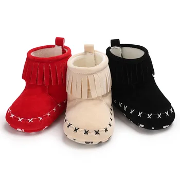 

Thick Warm Baby Boots Winter Booties Soft Anti Slip Newborn Toddler For First Walker Plush Snow Boots Infant Baby Boy Girl Shoes