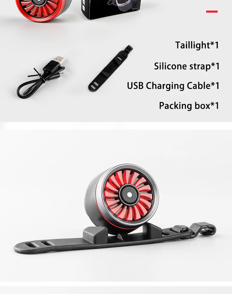 TOSUOD велосипедный фонарь Водонепроницаемый зарядка через usb фонарь для горного велосипеда Интеллектуальный зондирующий задний фонарь Аксессуары