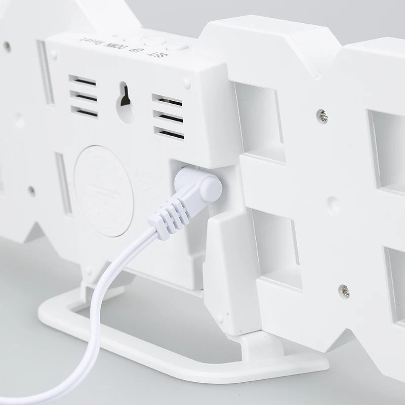 Светодиодный Будильник часы USB зарядка электронные цифровые часы настенные домашний логотип 3D цифровое украшение дома для офисного стола часы