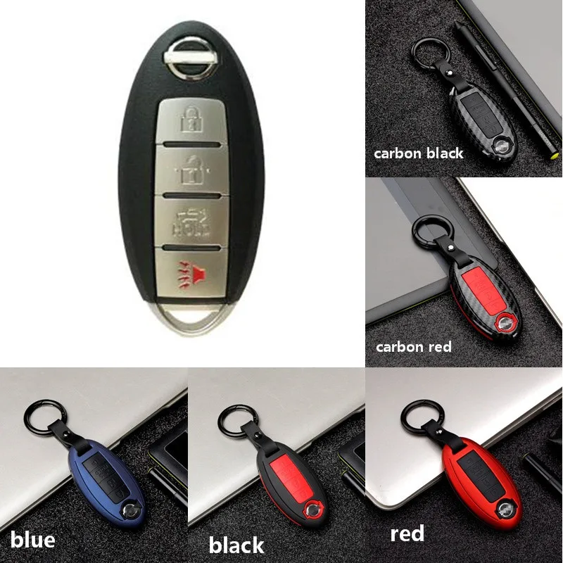 ABS пластиковый чехол для ключей автомобиля для Nissan 370Z Altima GT R Maxima Murano Rogue Sentra Auto KeyShell - Название цвета: D
