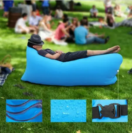 

Light sleeping bag Waterproof lazy sofa bag camping Sleeping air bed Inflatable Adult Beach Folding Fast Sun Lounger