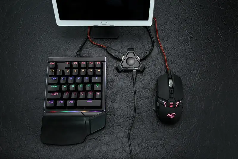  HiMISS PUBG Mobile Gamepad Controller Gaming Keyboard Mouse Converter for iPhone Android Xiaomi to 