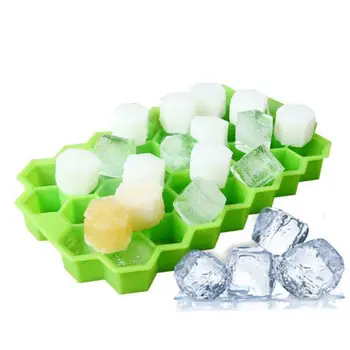 

Ice Cube Trays,Silicone Ice Cube Molds with Lid Flexible 37-Ice Trays BPA Free, for Whiskey, Cocktail, Stackable Flexible Safe