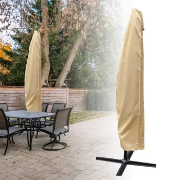 

Waterproof Oxford Cloth Outdoor Banana Umbrella Cover Shade Garden Cantilever Parasol Rain Cover Accessories With Folding Rods
