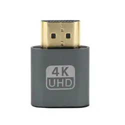 Adaptateur d'affichage virtuel, prise factice VGA compatible HDMI, adaptateur DDC Edid, prise en charge 1920x1080P pour carte vidéo BTC minage 