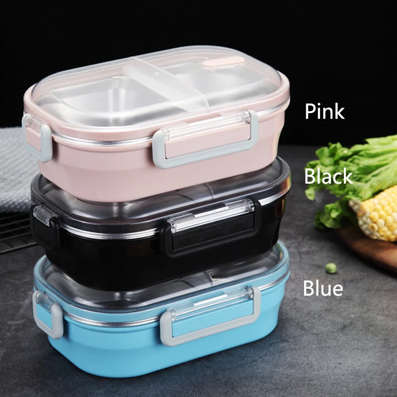 Школьная коробка для еды 1 шт. Bento Box пищевой контейнер кухонный 304 нержавеющая сталь японский герметичный Ланч-бокс портативный для детей