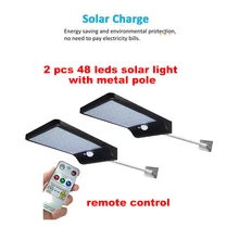 2/4pcs LED Solar light 48 leds Solar Lamp Motion Sensor Wall lamp garden street light outdoor waterproof Emergency night light s