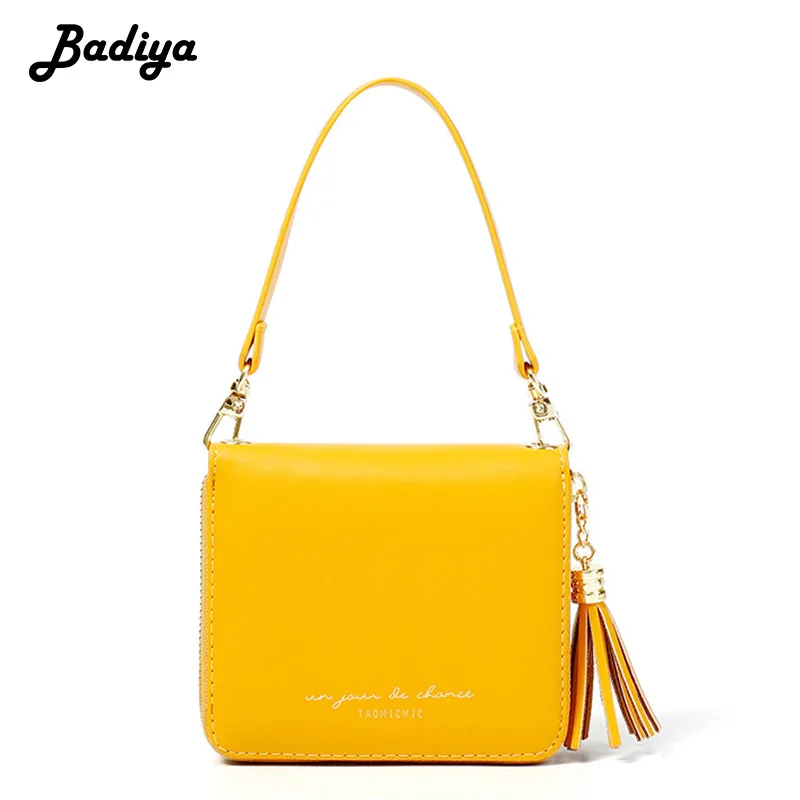 

Personlity Tassel Women Small Wallet Solid Color Elegant Multifunction Flap Sling Bag Luxury Brand Mini Lady Coin Purse Handbag