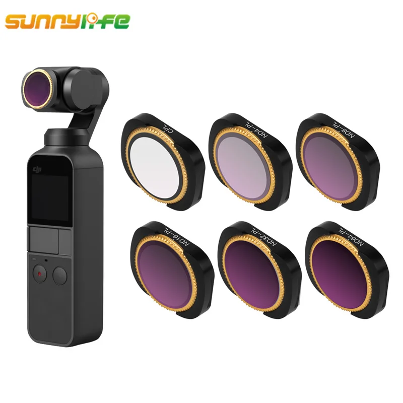 Sunnylife для DJI OSMO карманные аксессуары MCUV CPL ND4 ND8 ND16 ND 32 ND 64 фильтр объектива камеры для DJI OSMO карманная Карданная камера